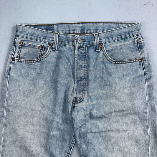 Levis 501 Vintage Y2K XX Straight Leg Jeans Blue Light Wash 34x34 Act 32x31
