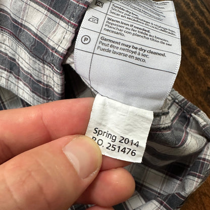 Carhartt Mens Plaid Relaxed Fit Short Sleeve Button Down Work Shirt Size M VTG