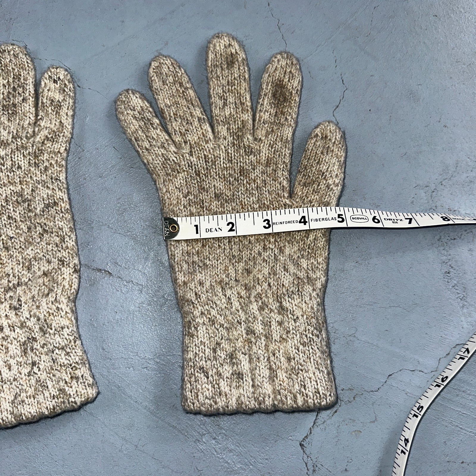 Eddie Bauer Wool Gloves Small Med Charcoal Black Gray Winter VTG Made In USA