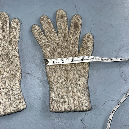 Eddie Bauer Wool Gloves Small Med Charcoal Black Gray Winter VTG Made In USA