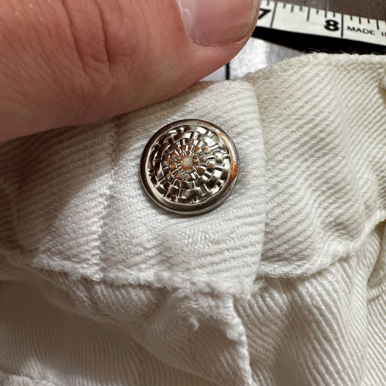 VTG 1960s Rockabilly 26x27 USA Hand Drawn Political No Nukes White Art Pants 60s