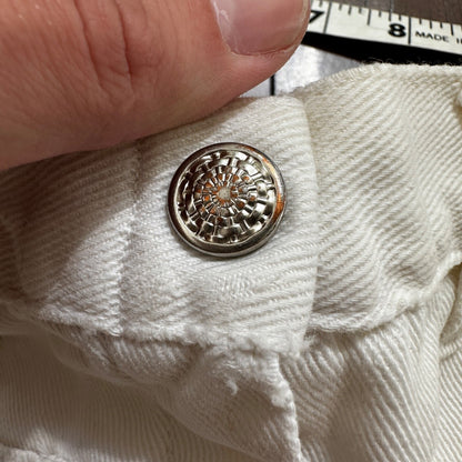 VTG 1960s Rockabilly 26x27 USA Hand Drawn Political No Nukes White Art Pants 60s