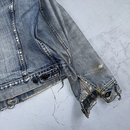 Levis VTG Denim Size 42 Type 3 III Trucker Jean Jacket Thrashed 1970s 70s Patch