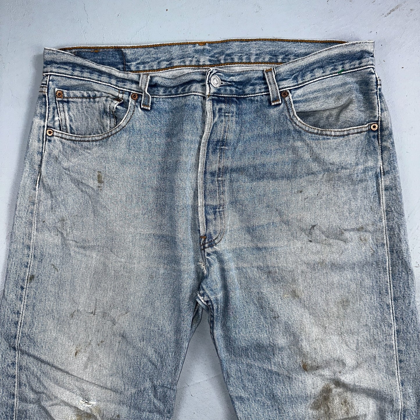 Levis 501 Vintage 90s Mex XX Straight Leg Jeans Blue Light Wash 36x30 Act 35x25
