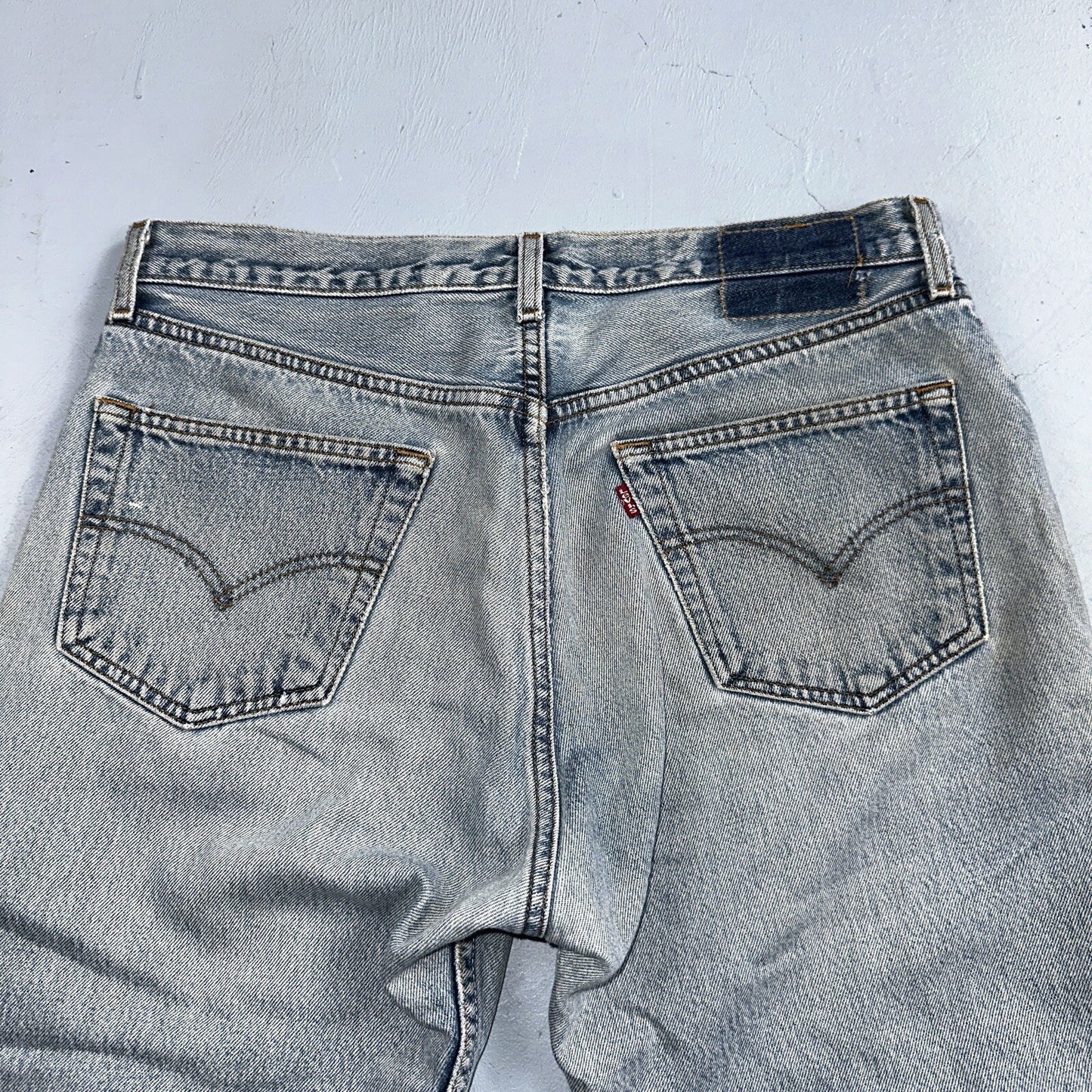 Levis 501 Vintage 90s Mexico Straight Leg Jeans 34x32 Y2K Light Wash Act 33x27