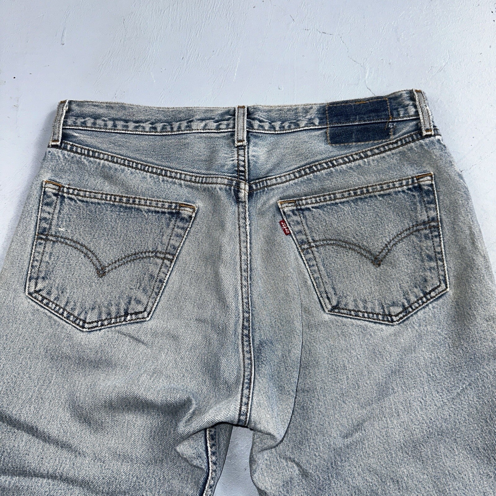 Levis 501 Vintage 90s Mexico Straight Leg Jeans 34x32 Y2K Light Wash Act 33x27