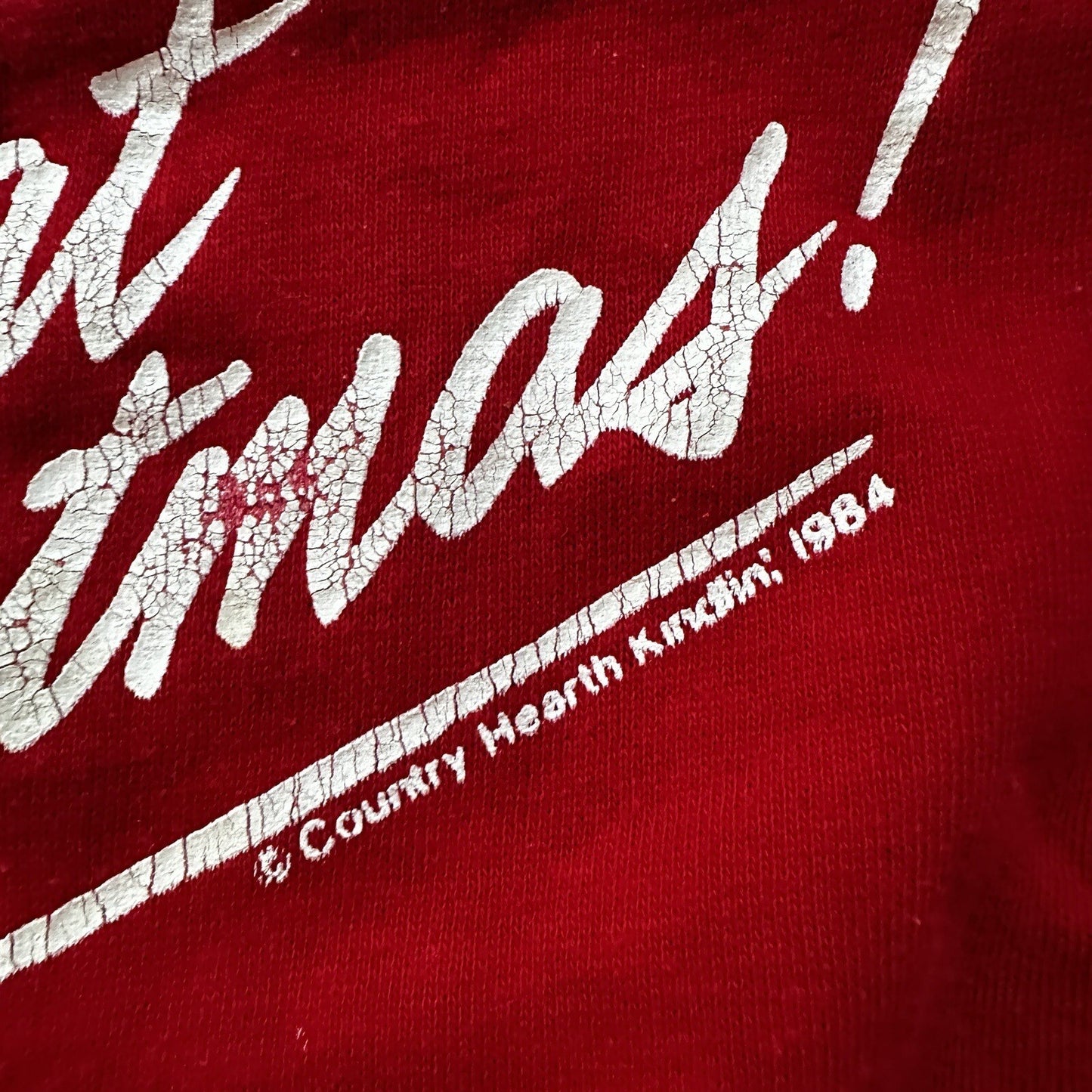 VTG Christmas Crewneck Sweatshirt 1980s Red Ugly Cute 80s Funny Loving Grandma