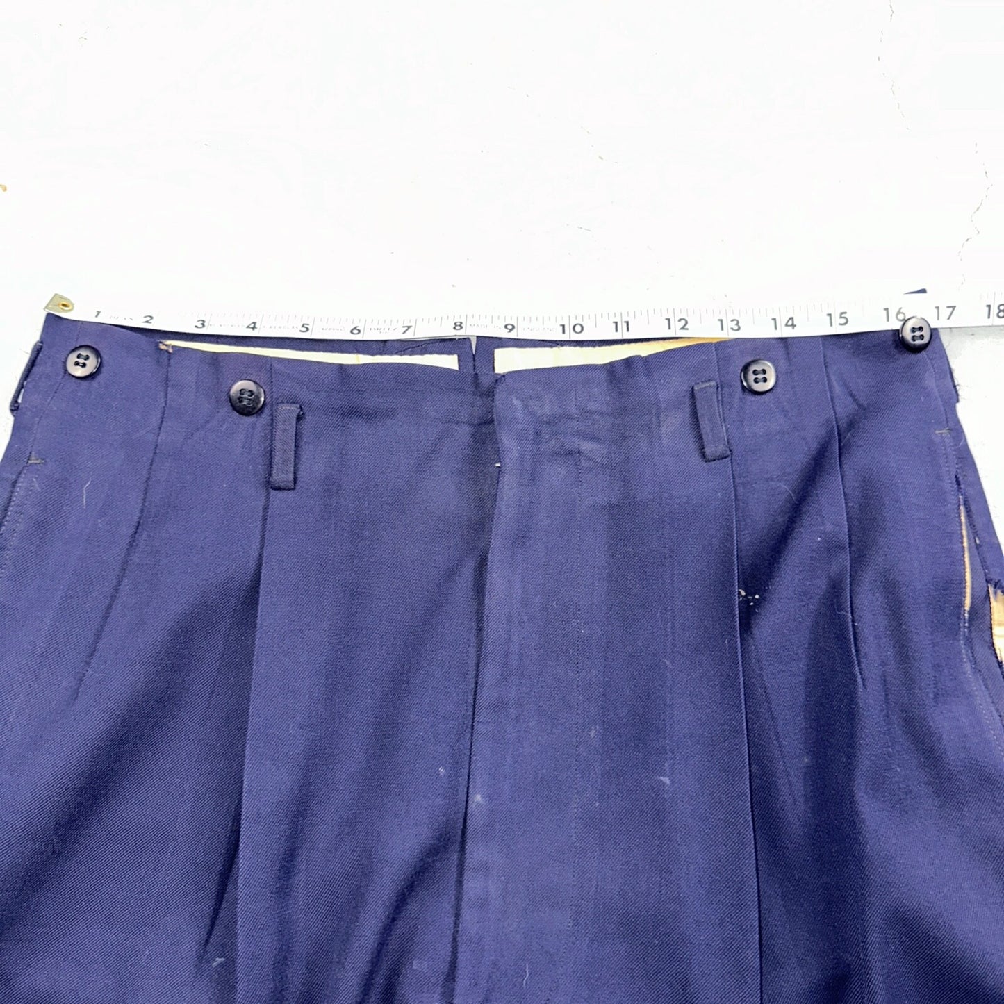 VTG Mens 2 PC Suit 42 Jacket Coat Pants Blue Rockabilly 1950s Thrashed Ripped