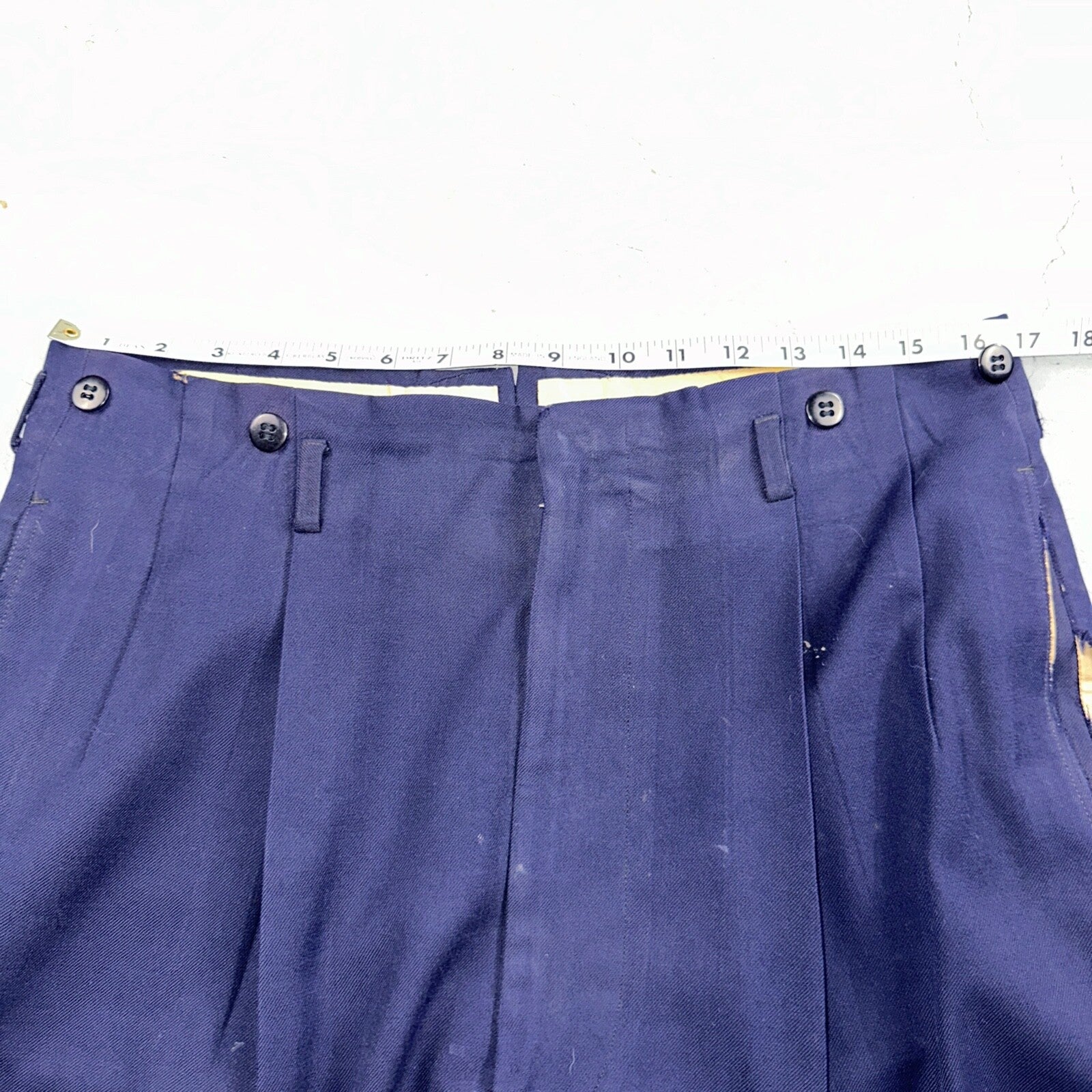 VTG Mens 2 PC Suit 42 Jacket Coat Pants Blue Rockabilly 1950s Thrashed Ripped