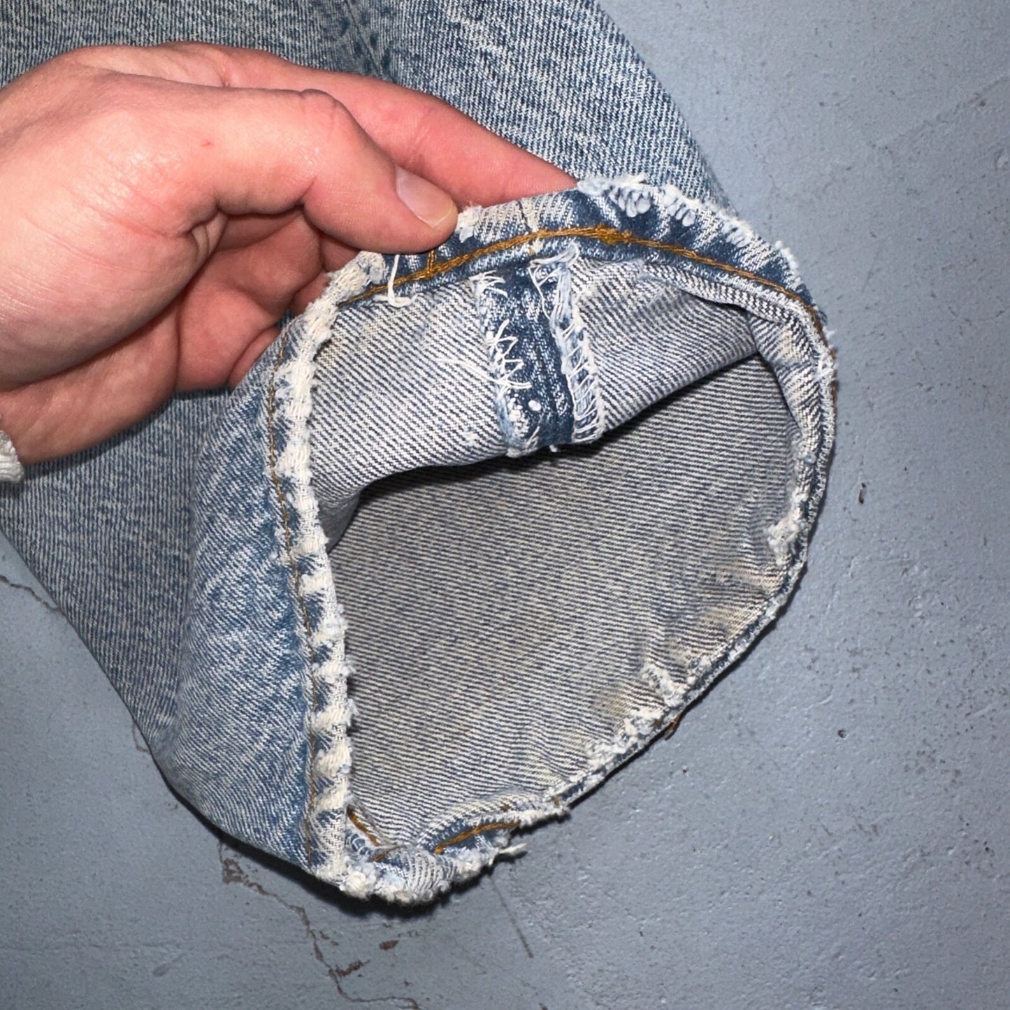 Levis 501 Vintage 80s USA XX Straight Leg Jeans Blue Light Wash 38x33 Act 34x29