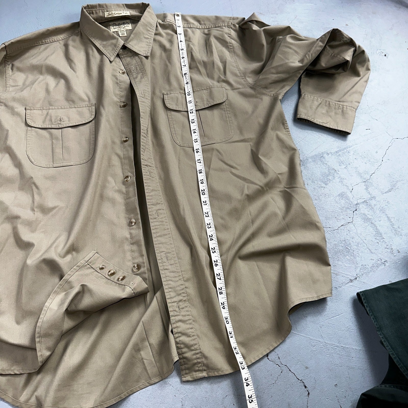 Cabela’s Legendary Quality Shirt Mens XL Tall Button Up Outdoors Lot 14 Safari