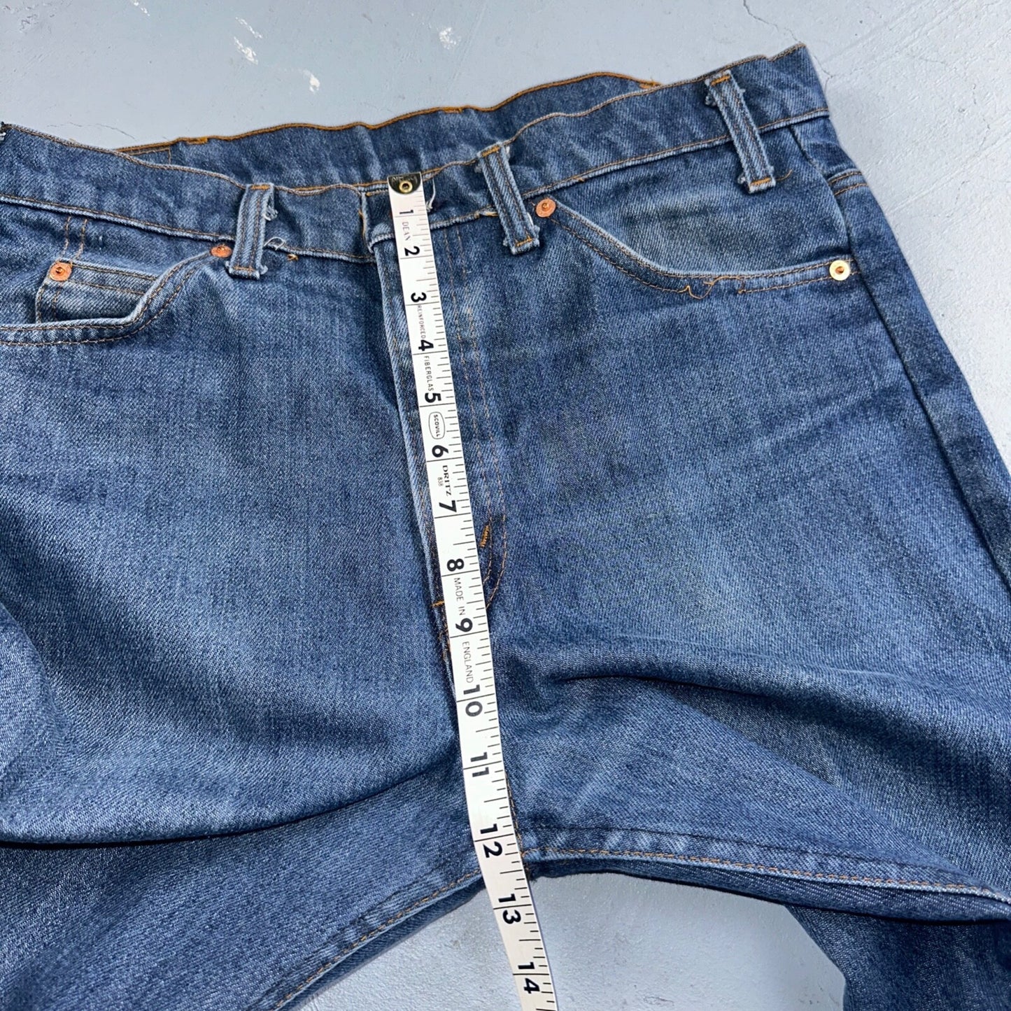 Levis 517 VTG Jeans Mens 34x36 Blue Boot Cut Orange Tab Western USA 80s 33x36