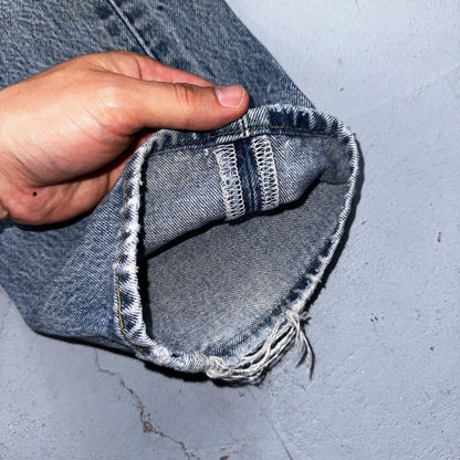 Levis 501 Vintage 90s Mexico Straight Leg Jeans Blue Light Wash 33x36 Act 31x32