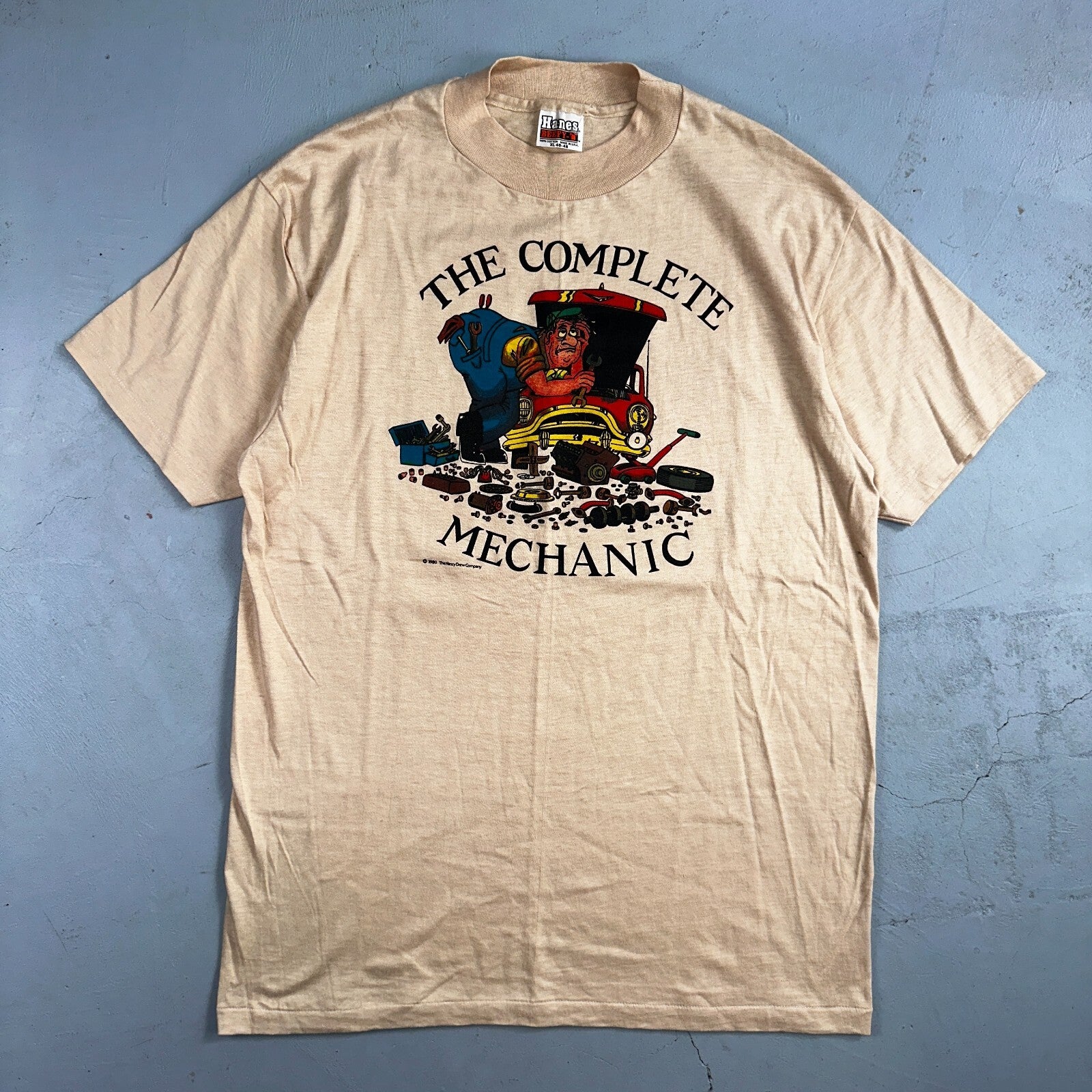 Complete Mechanic 1980s Hanes VTG T Shirt Joke Funny Car Single Stitch Graphic