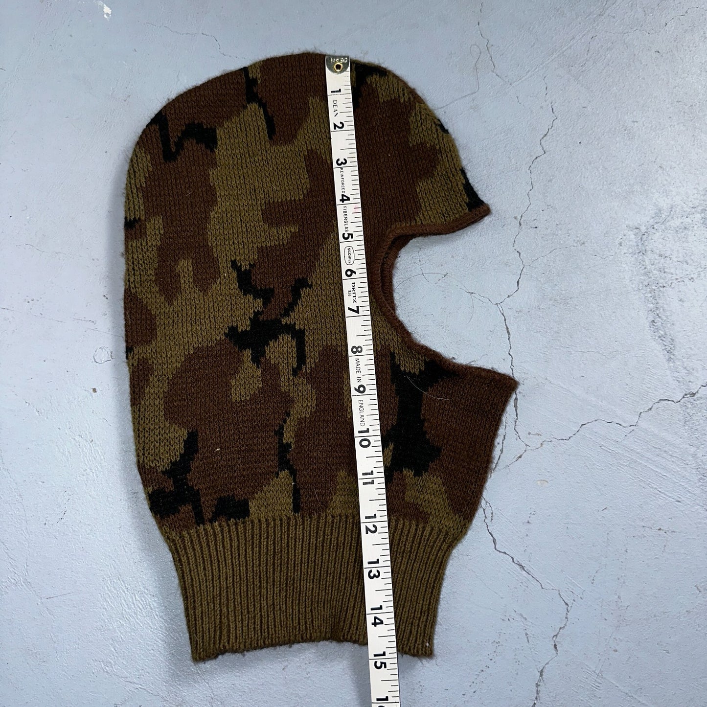 VTG 70s USA Knit Ski Mask Men Balaclava Duck Camo Hunting Forest Fishing