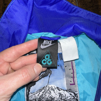 Vintage Nike ACG All Conditions Gear Windbreaker Jacket Coat 90s Blue Medium