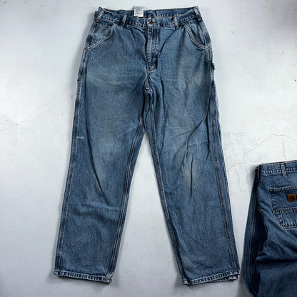 Carhartt B171 B13 DST Carpenter Jeans Relaxed Faded Pants 36x34 Lot of 3