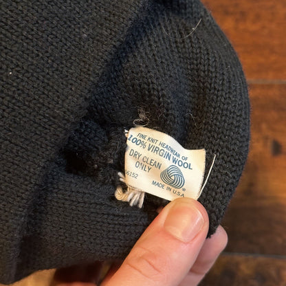 Vintage Watch Cap Hat Rare Navy Military WW2 Winter Wool WWII Look 70s 60s