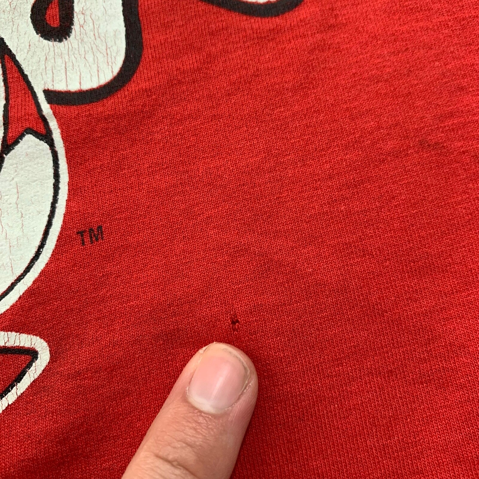 Chicago Bulls 90s Jordan Vintage T Shirt Swingster Classic Logo Medium Red 80s