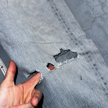 Levis 501 Vintage 90s USA XX Straight Leg Jeans Blue Light Wash 34x36 Act 31x32