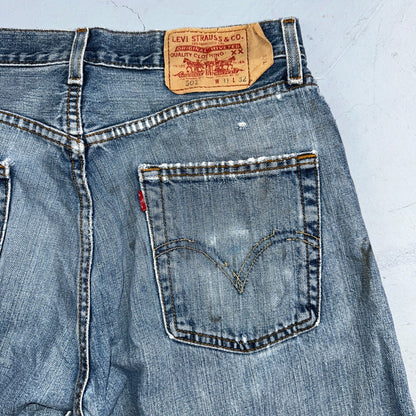 Levis 501 Vintage Y2K Mexico Straight Leg Jeans 31x32 90s Med Wash Act 30x30