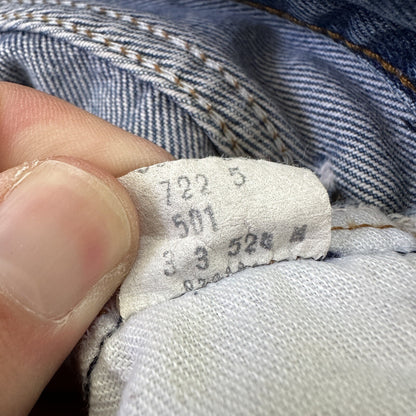 Levis Vintage 80s Redline Selvedge USA 501 XX Jeans 66 70s Light 32x36 Act 29x30