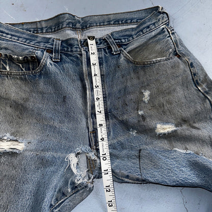 Levis 501 Vintage 80s Redline Selvedge USA XX Jeans Med Wash 34x30 Act 32x26