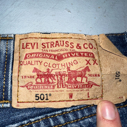 Levis 501 Vintage Y2K XX Straight Leg Jeans Blue Med Wash 40x32 Act 40x31