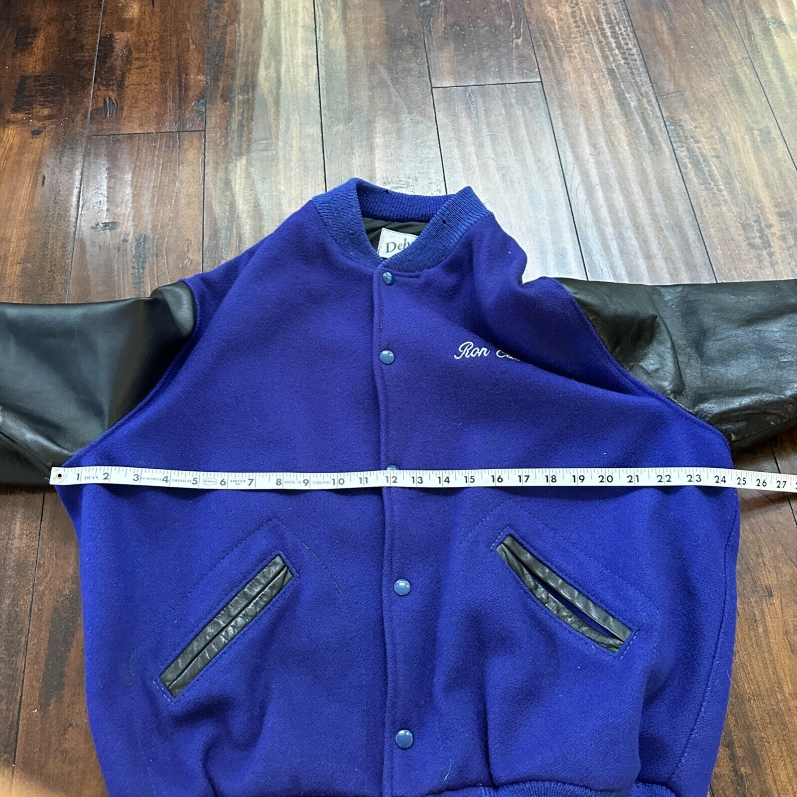 Ford VTG Dehen Varsity Blue V8 Columbia River Letterman 70s Jacket Size 44