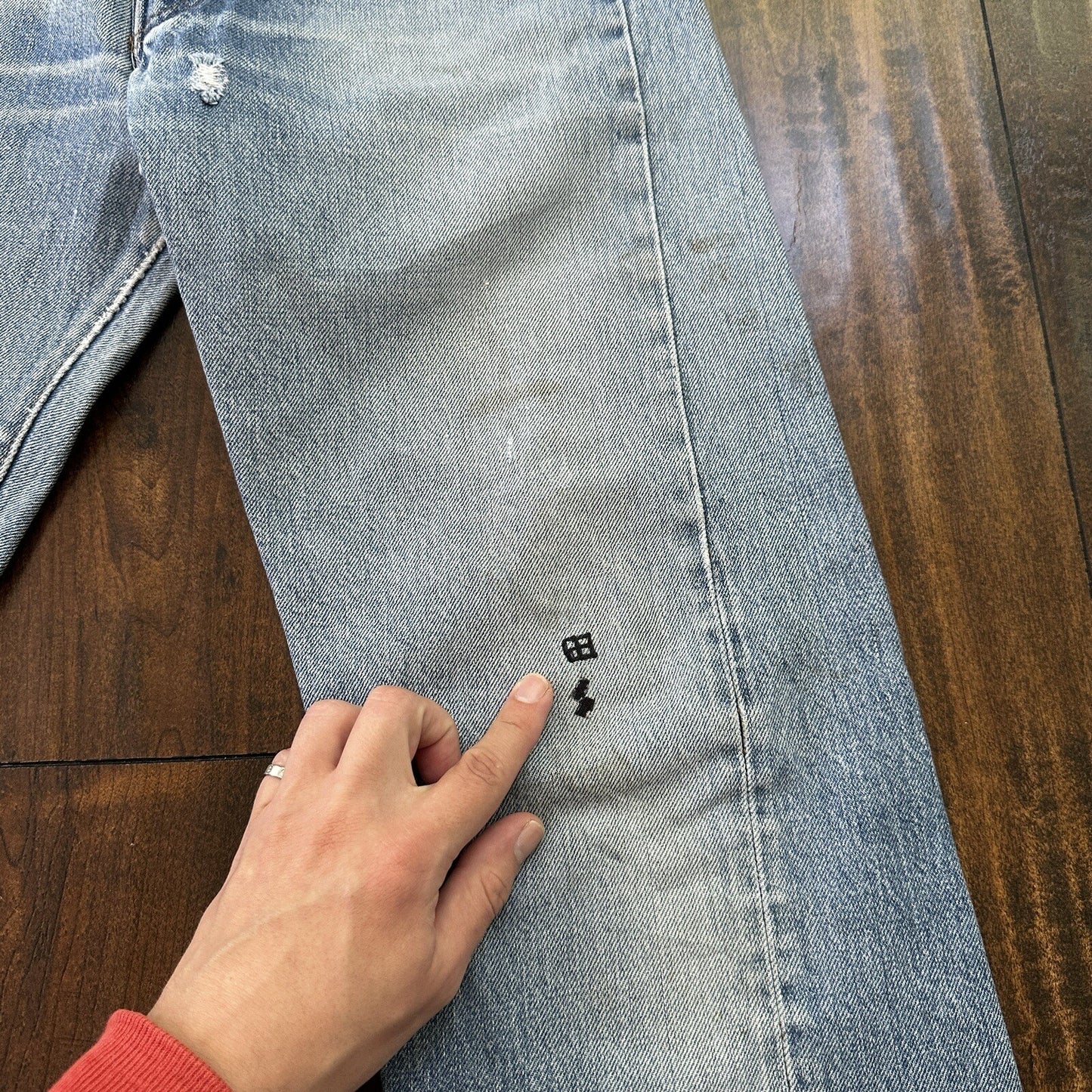 Levis Vintage 80s Redline Selvedge USA 501 XX Jeans 66 70s Light 30x33 Act 28x28