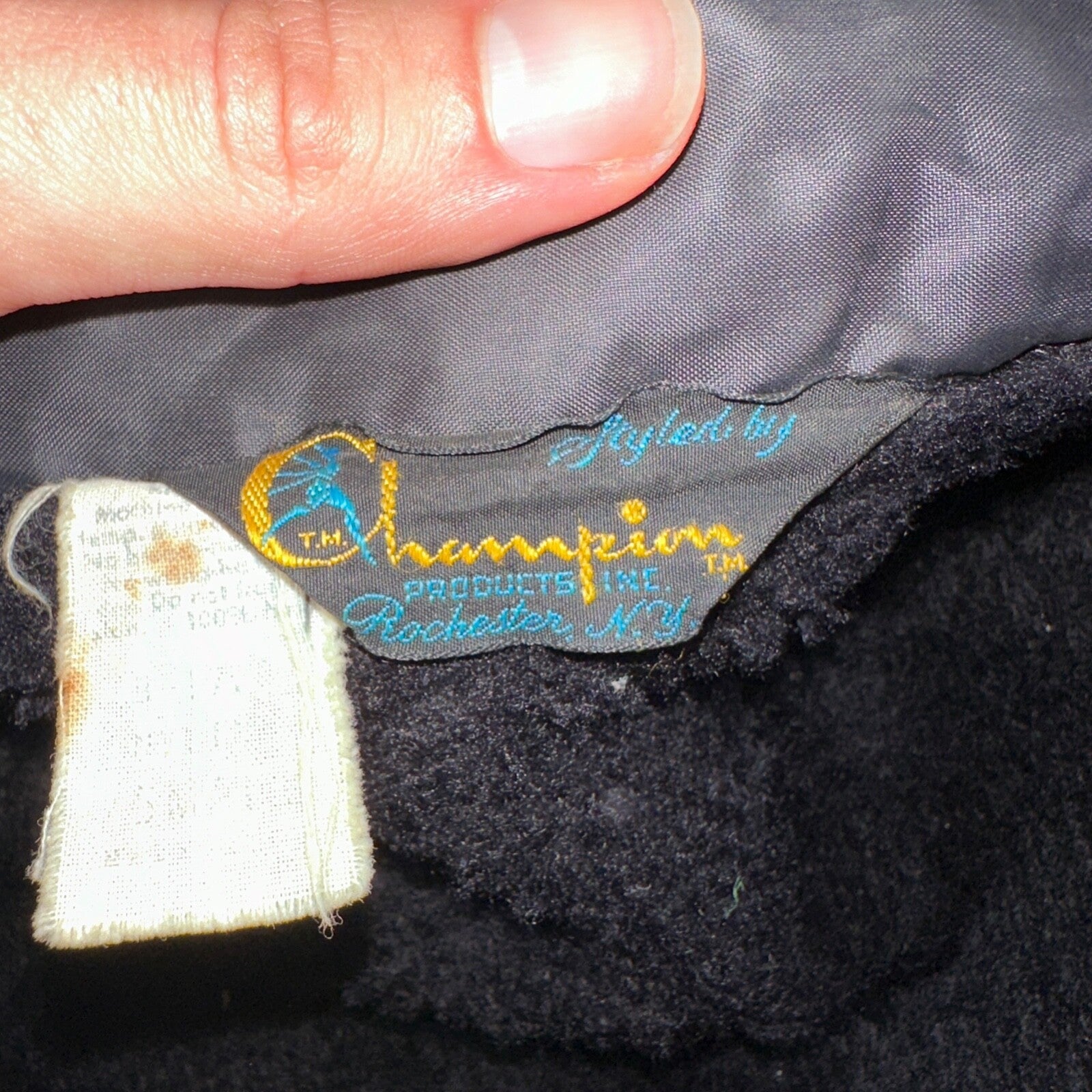 Champion Rare Vintage 70s Button Up Black Coach Windbreaker Lined Dallas Booster