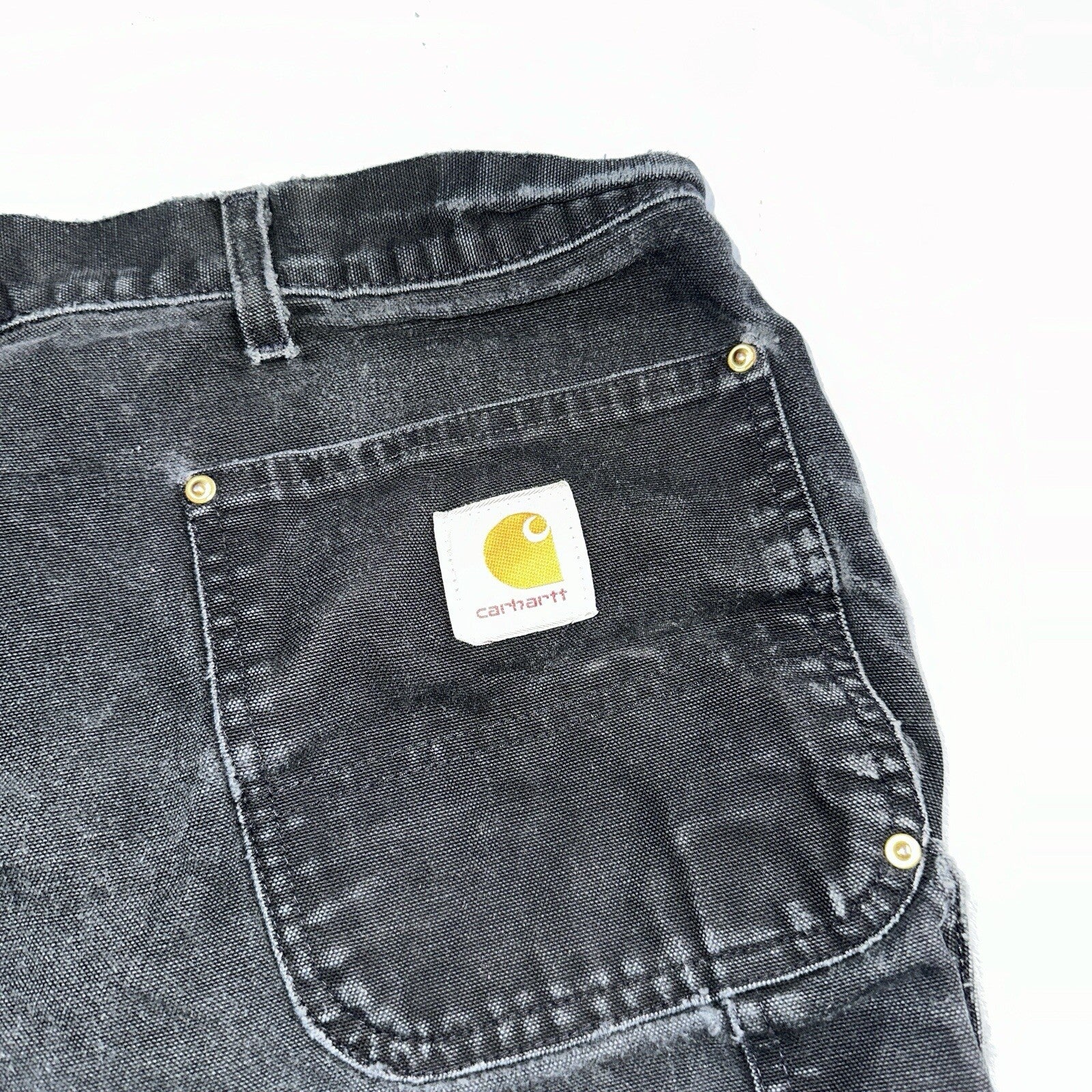 Carhartt VTG Double Knee Carpenter Pants USA B01 BLK Black Act 42x31