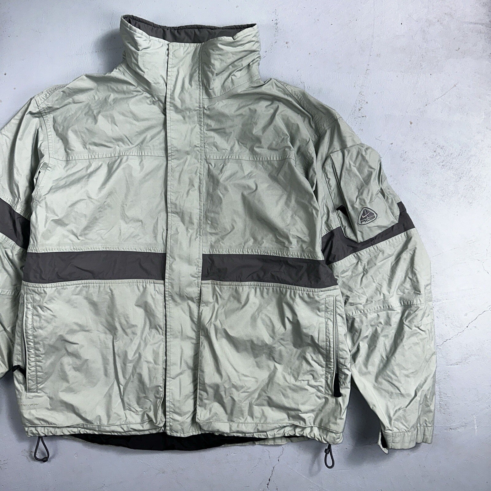 Nike VTG ACG Rain Jacket Storm Fit Anorak 90s Teal Hiking Ski Snowboard 3 Large