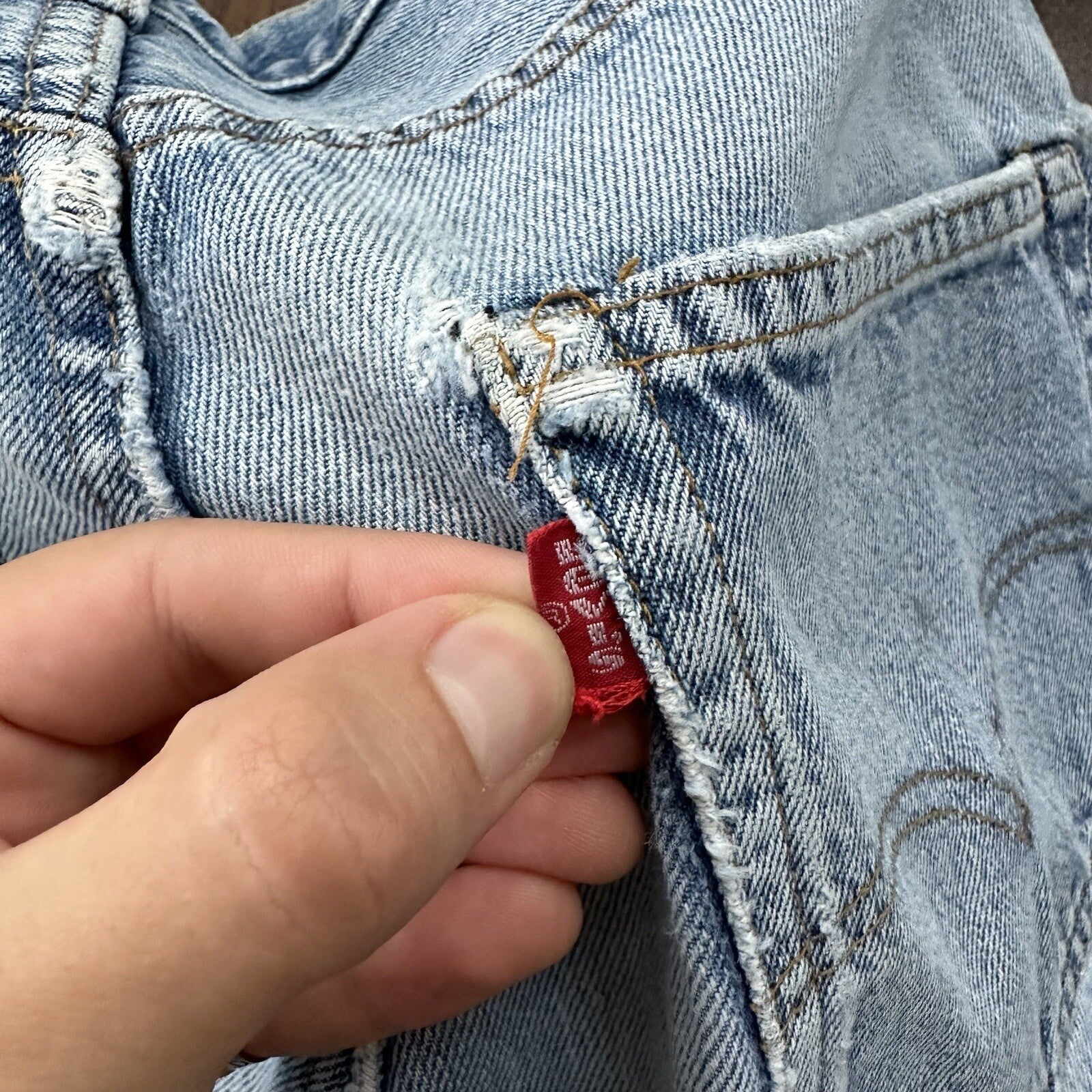 Levis Vintage 80s Redline Selvedge USA 501 XX Jeans 66 70s Thrashed Act 28x29