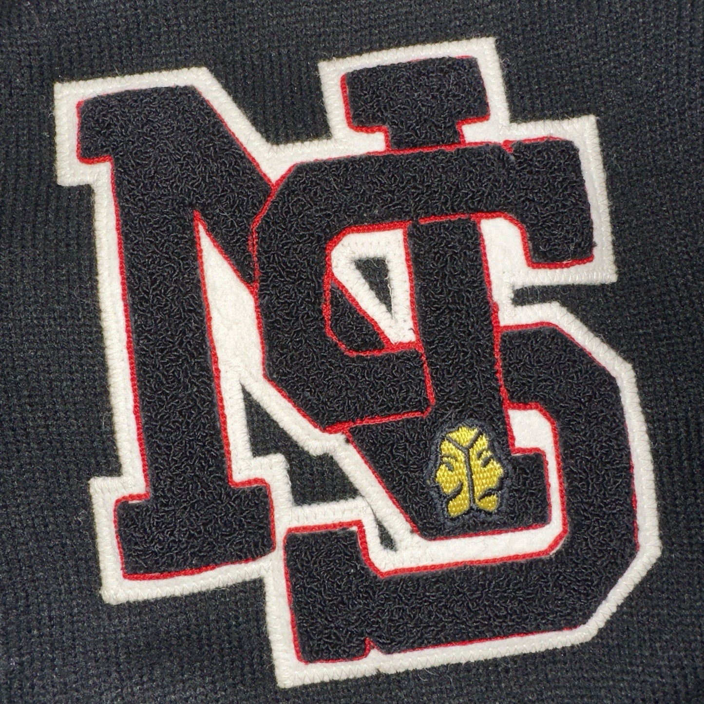 Vintage 1990s Dehen Varsity Letterman Cardigan Sweater Size 44 Black 1992 NS