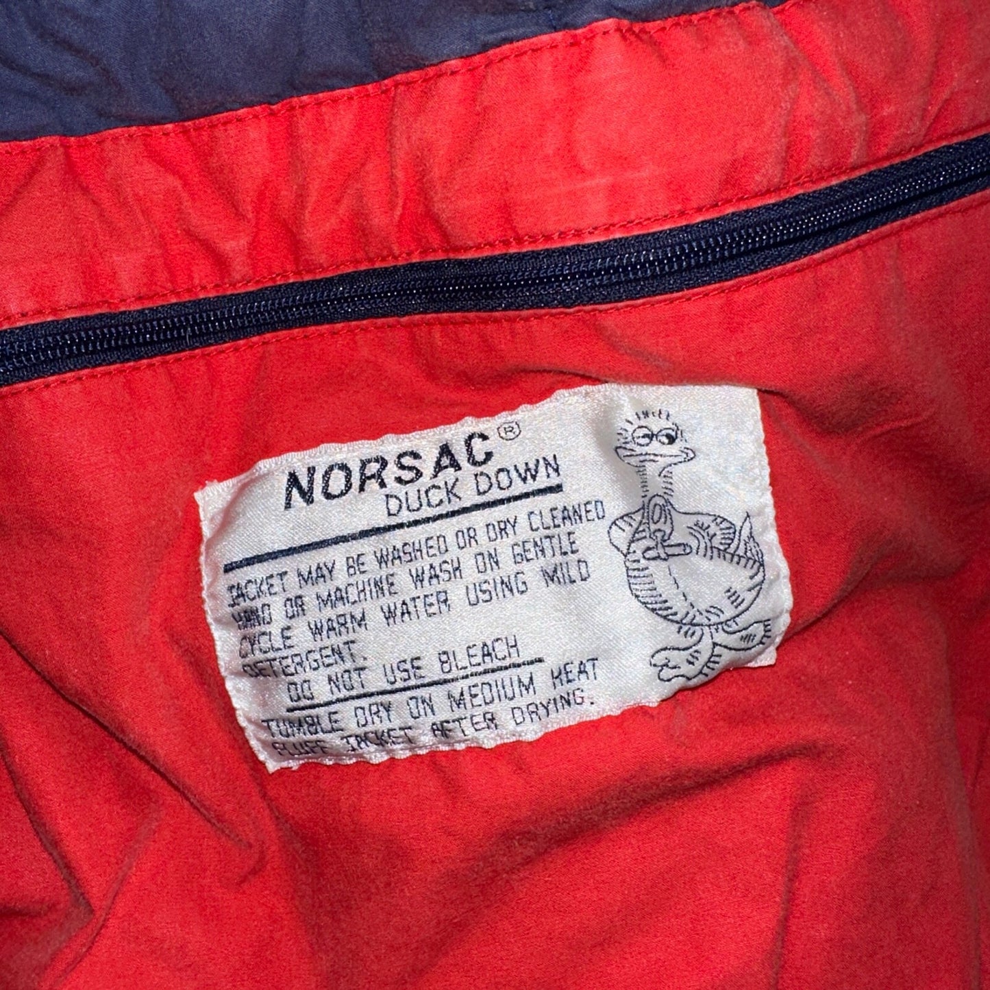 Mighty Mac Jacket Mens 44 Red Bomber Down Filled Norsac Puffer Vintage 80s