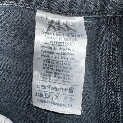 Carhartt VTG Double Knee Carpenter Pants Mexico B01 B136 BLK Black 30x34 A 27x31