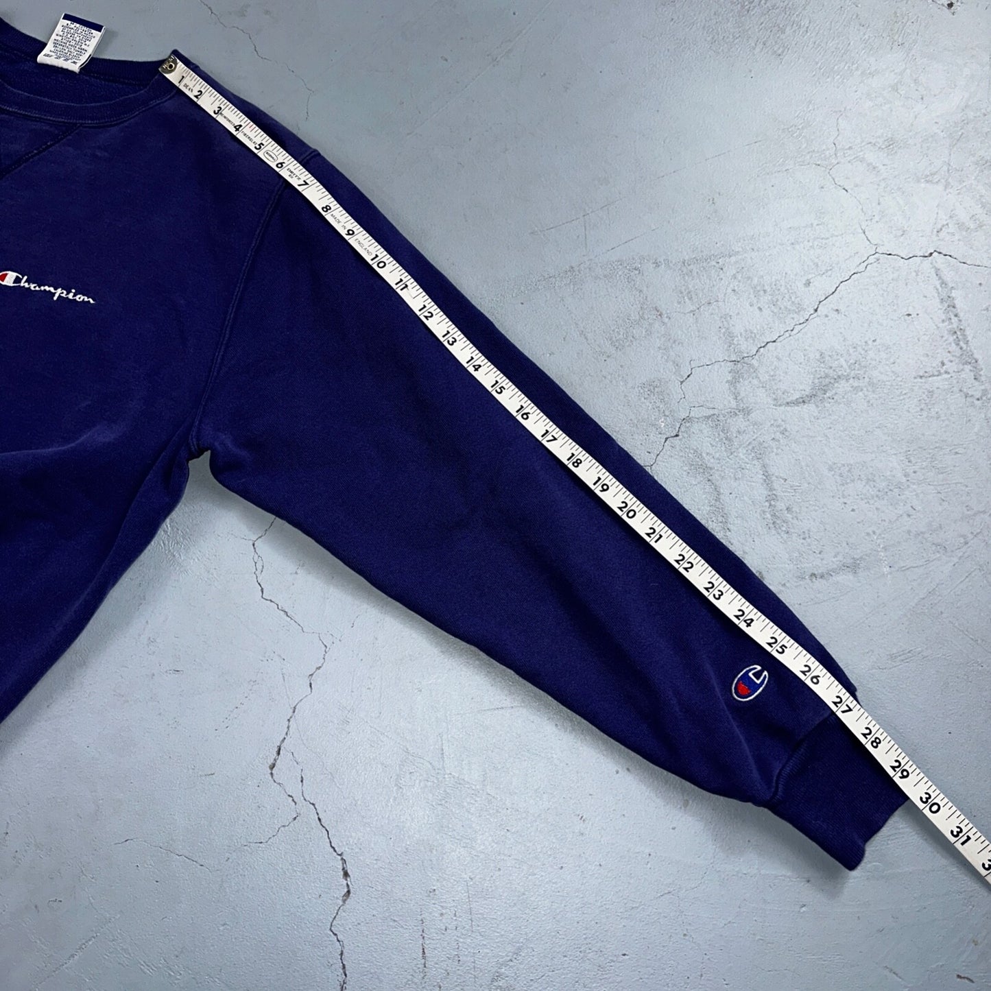 Champion 90s M Sweatshirt VTG Crewneck Blue Medium Basic Simple Mexico