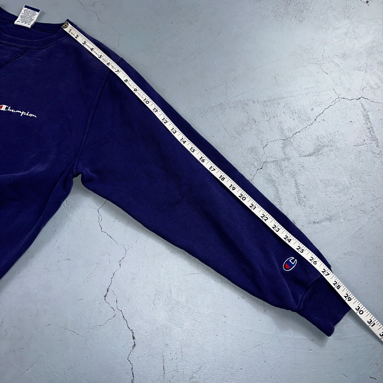 Champion 90s M Sweatshirt VTG Crewneck Blue Medium Basic Simple Mexico