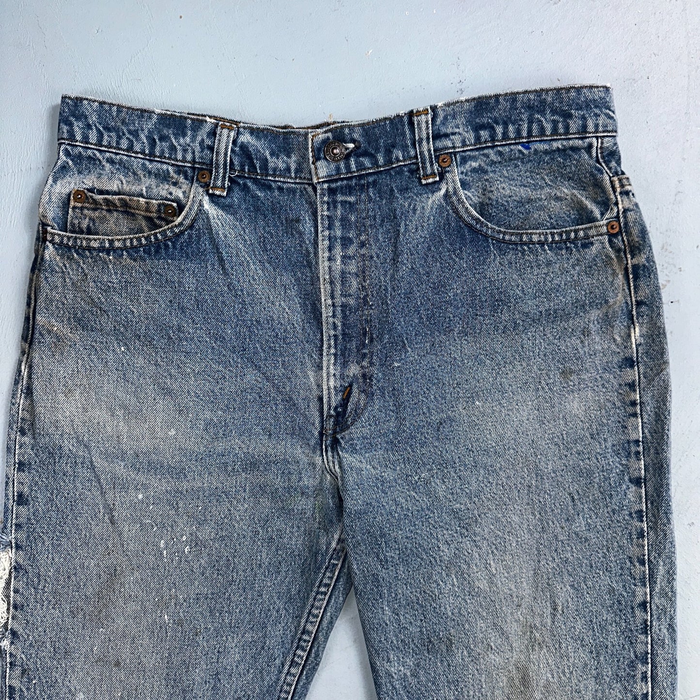 Levis 517 Vintage 80s USA Red Tab Bootcut Flare Blue Denim Jeans Act 34x30