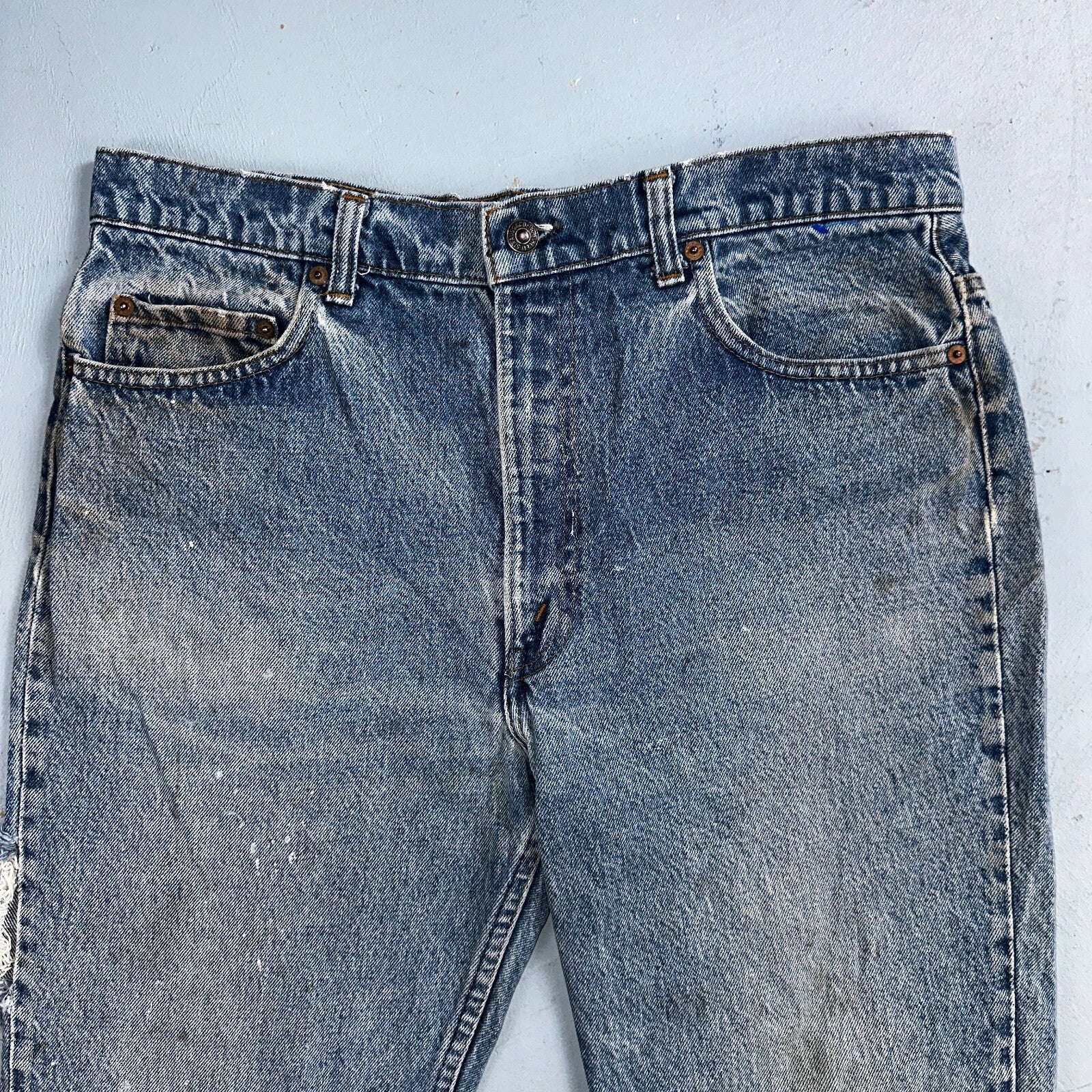 Levis 517 Vintage 80s USA Red Tab Bootcut Flare Blue Denim Jeans Act 34x30