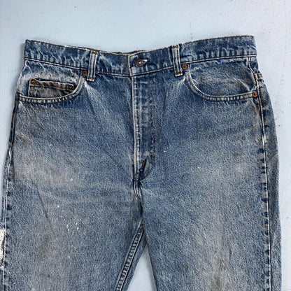 Levis 517 Vintage 80s USA Red Tab Bootcut Flare Blue Denim Jeans Act 34x30