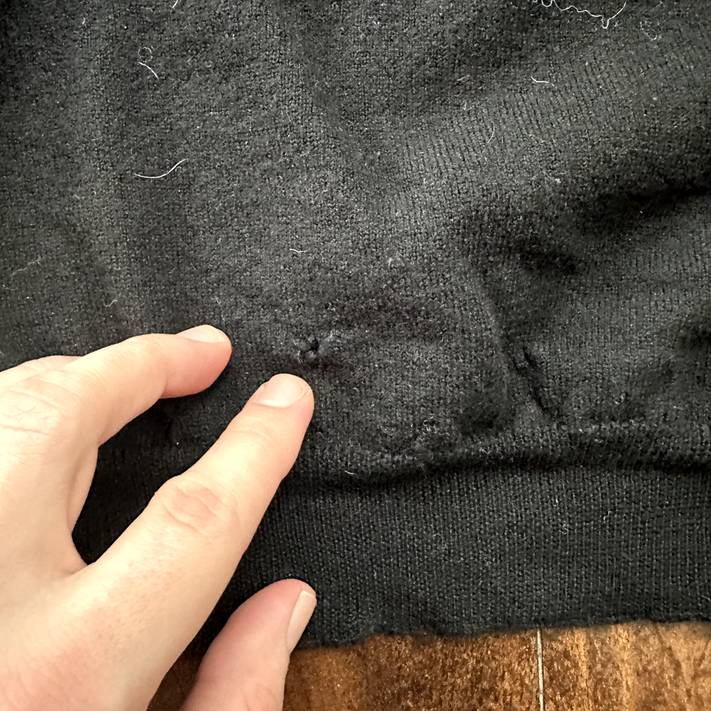 Zanobette Knitwear men's medium black top rugby Thrashed Vintage 80s Sweater