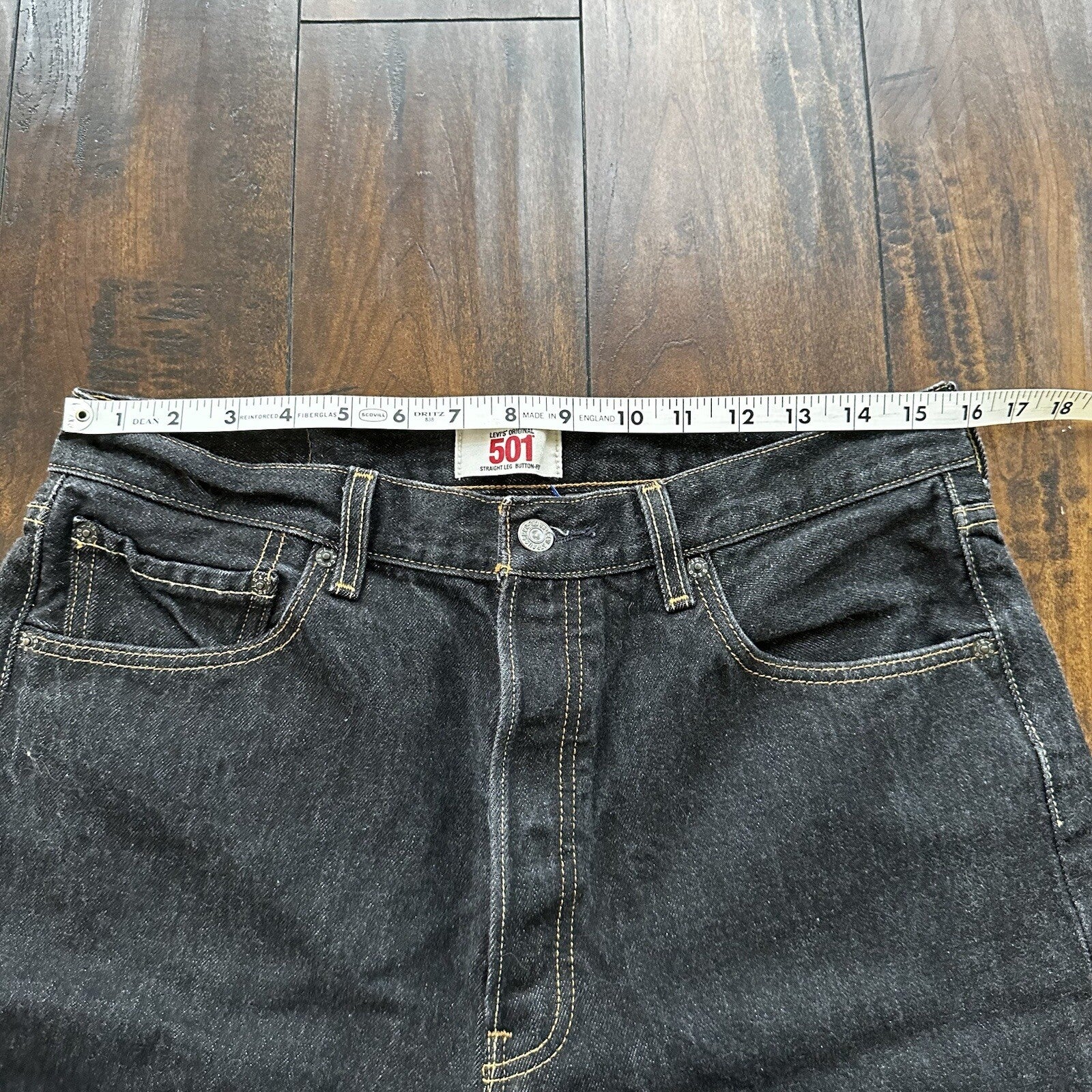 Levis 501 Vintage Y2K Straight Leg XX 2000s Jeans 32x29 Black Wash 35x32