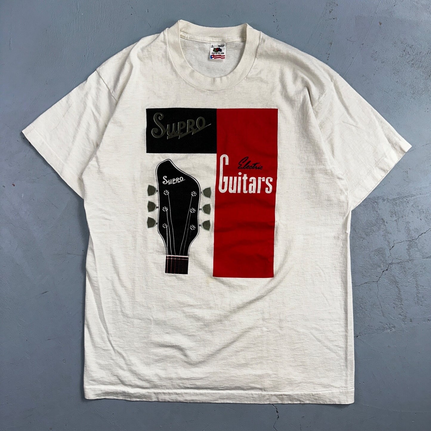 Supro Guitars VTG T Shirt FOTL 90s Single Stitch Music Band Gibson Martin 1990s