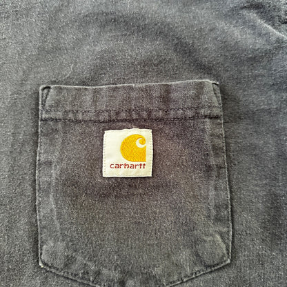 Carhartt Pocket Y2K VTG T Shirt K87 NaVy Navy Blue Basic Travis Scott Simple