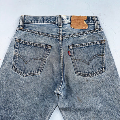 Levis 501 Vintage 80s Redline Selvedge USA XX Jeans Med Wash 28x34 Act 26x30