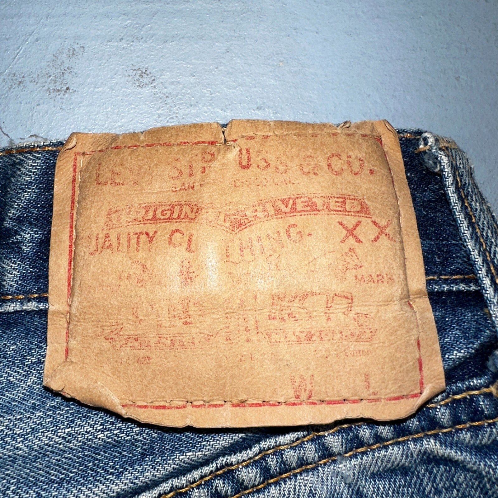 Levis 501 Big E Vintage 60s Redline Selvedge USA XX 1960s Jeans Act 24x27