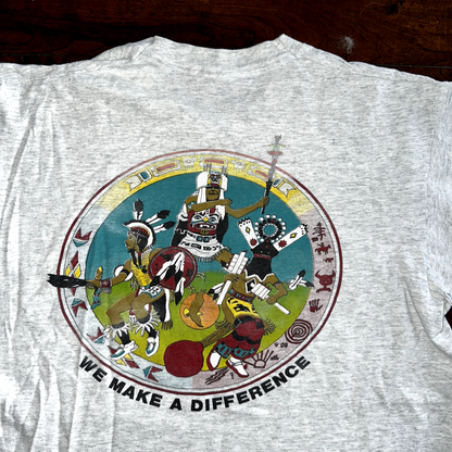Knotts Indians Make Difference Vintage T Shirt Fruit Of The Loom USA 90s Tribal