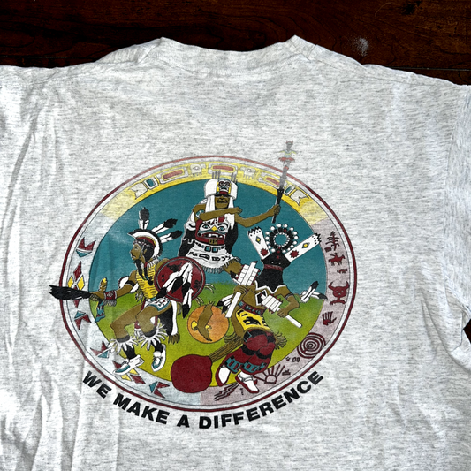 Knotts Indians Make Difference Vintage T Shirt Fruit Of The Loom USA 90s Tribal